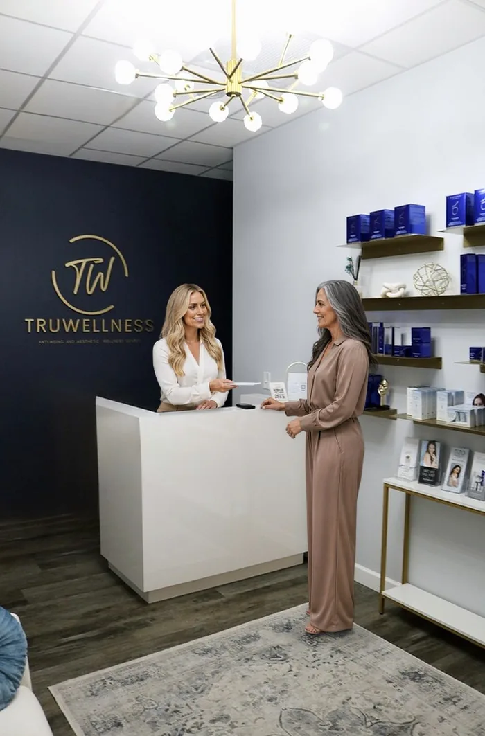 TruWellness reception desk in Newburyport