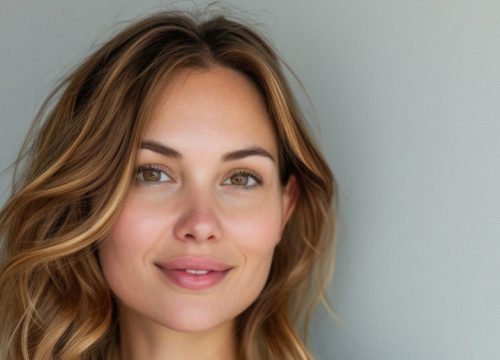 Woman with smooth skin after wrinkle relaxer injections