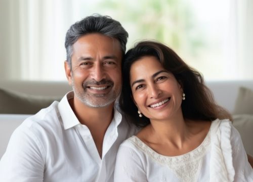 Happy, healthy middle-aged couple, AgeWell longevity program