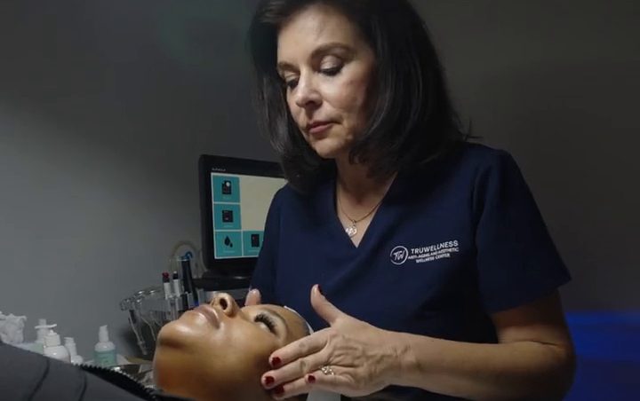 Facial treatment at TruWellness in Newburyport, MA